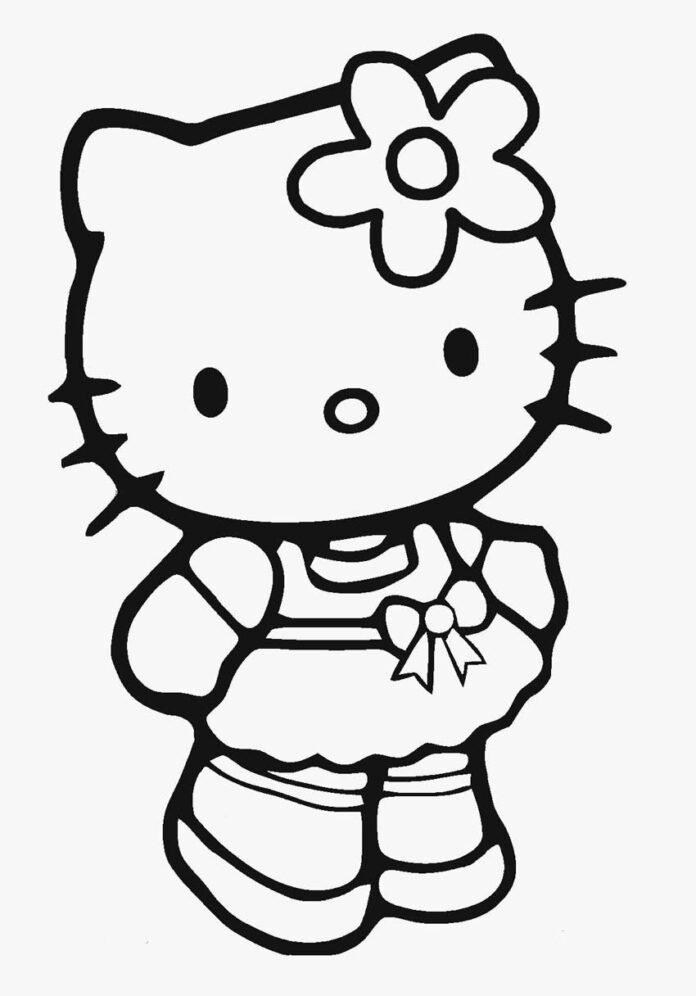 obrázek k vytisknutí Hello Kitty