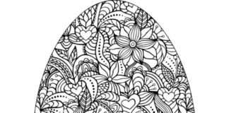 Mandala Easter egg printable picture