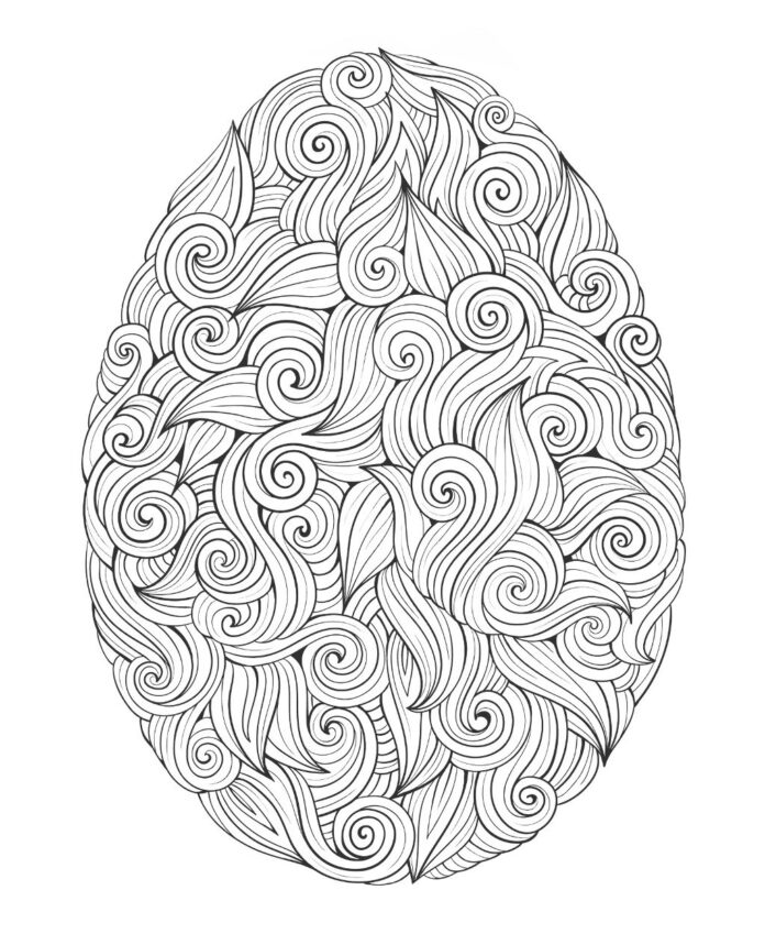 Vajíčko mandala obrázok na vytlačenie