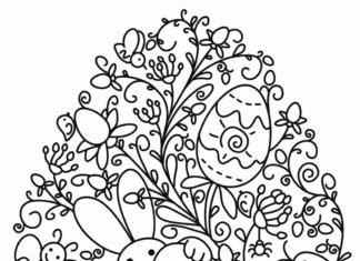 Original easter egg printable picture