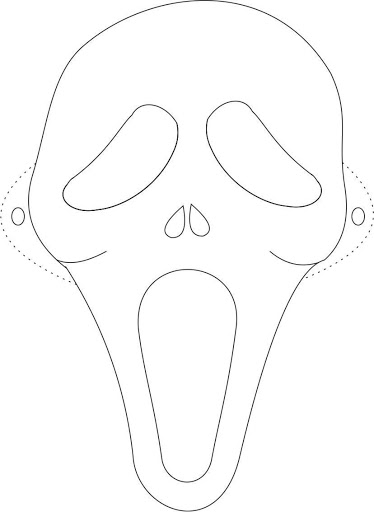 Maska Scream obrázek k vytištění