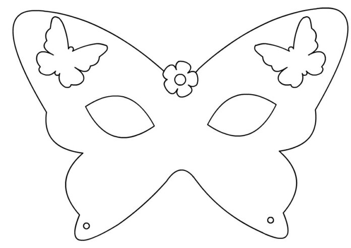 Fjärilsmask som kan skrivas ut bild