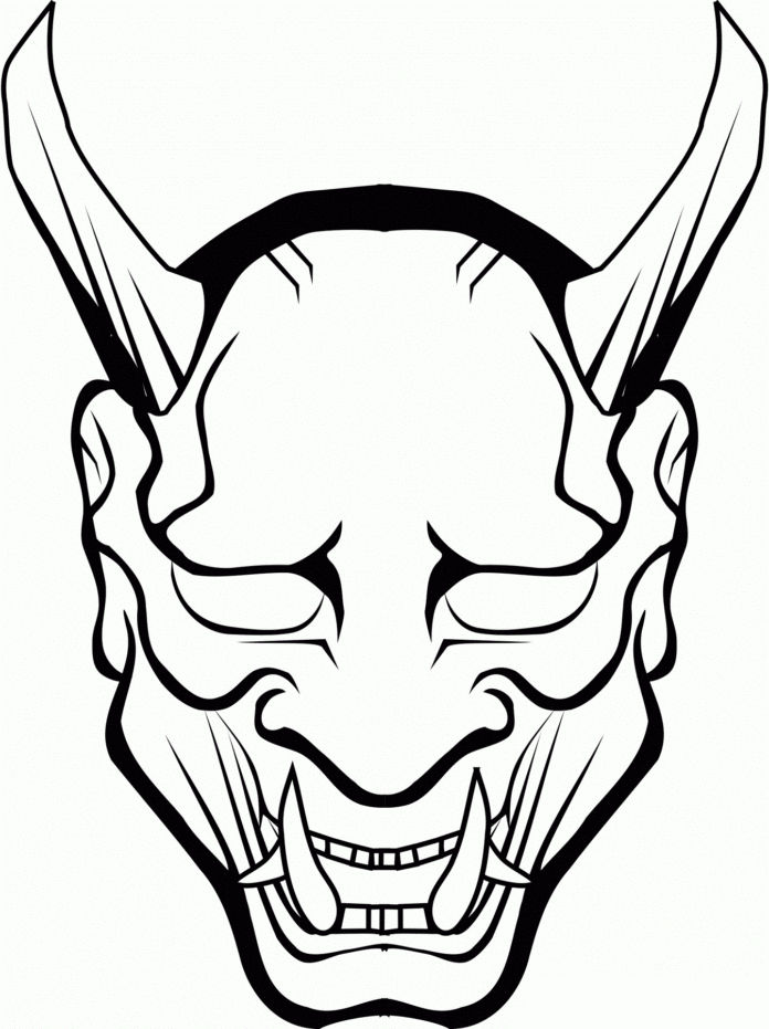 Az ördög maszkja nyomtatható kép