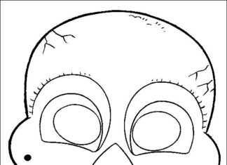 Desenho para impressão do esqueleto sem dentes
