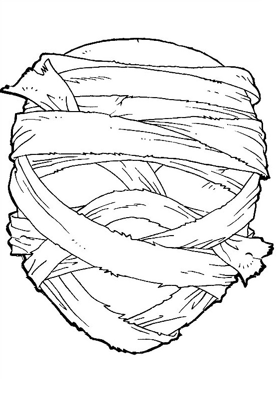 Múmia maska obrázok na vytlačenie