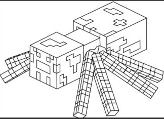 minecraft pavúk obrázok na vytlačenie