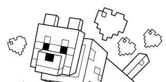 minecraft dog printable picture