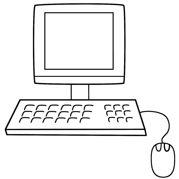 monitor myszka klawiatura obrazek do drukowania
