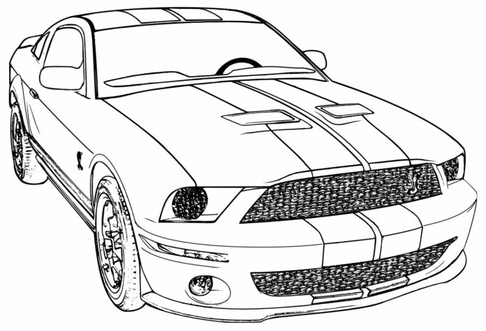 Mustang efter trimning bild för utskrift