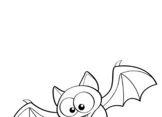 Flying bat picture to print