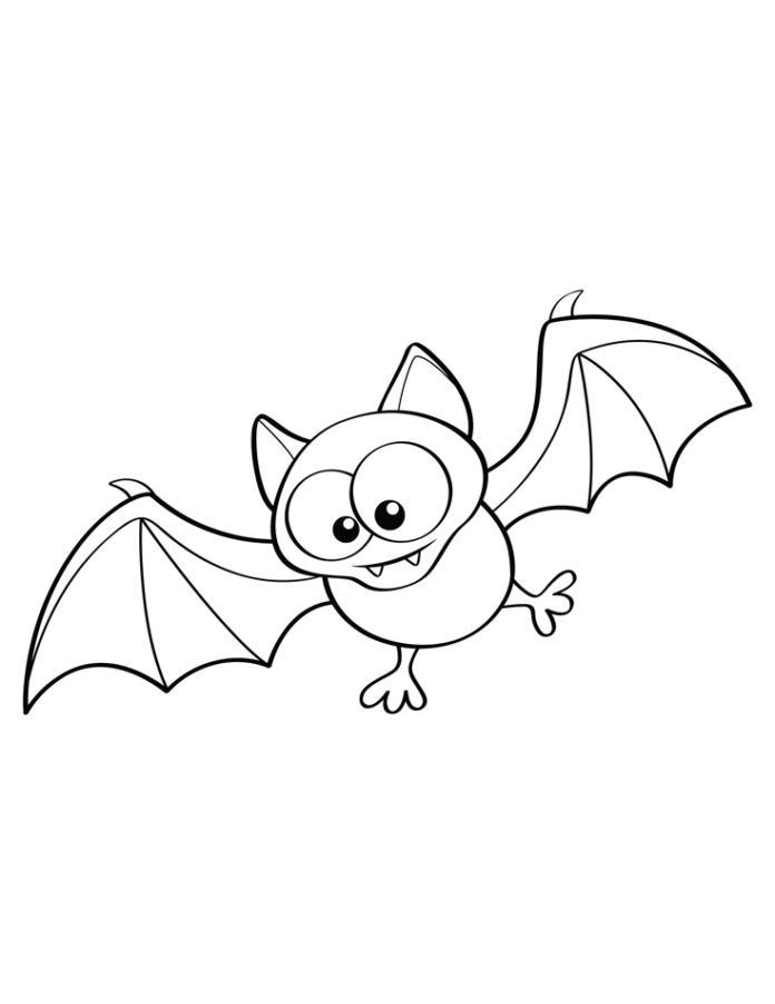Flying bat picture to print