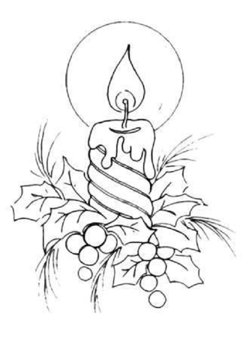 Sviečka so svätojánskym obrázkom na vytlačenie