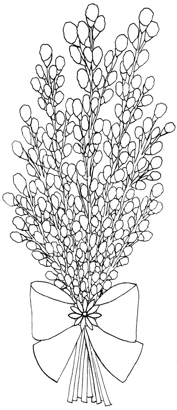 Basilikum som en påskepalme til udskrivning af et billede