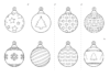 Christmas tree baubles printable picture