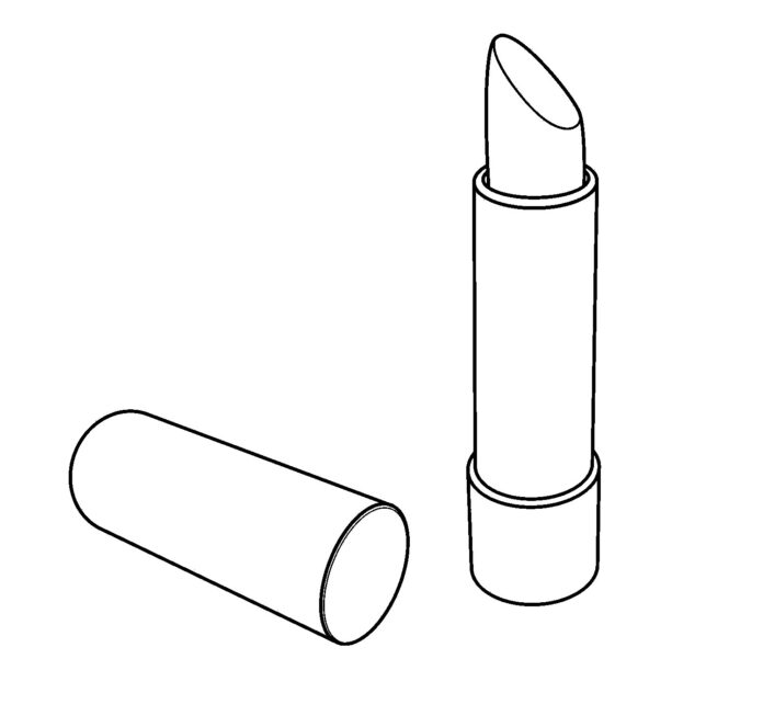 Imagen imprimible de un lápiz de labios
