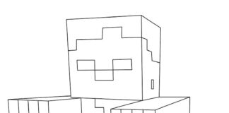 Minecraft karaktär som kan skrivas ut bild