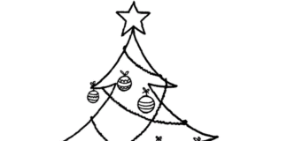 regali sotto l'albero di Natale immagine stampabile