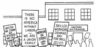 Arbeiterprotest Bild zum Ausdrucken