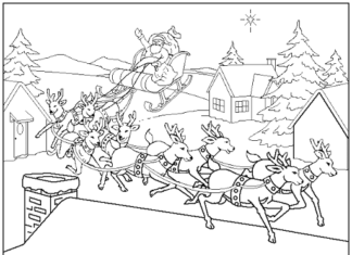 Reindeer Cluster Printable Picture