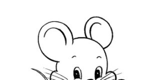 Calzino di Natale per l'immagine stampabile del mouse