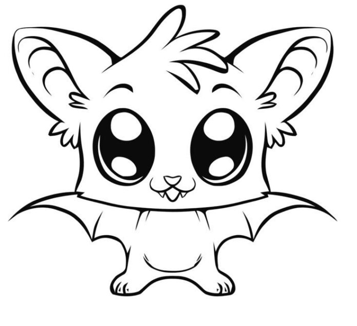 Cute little bat picture to print