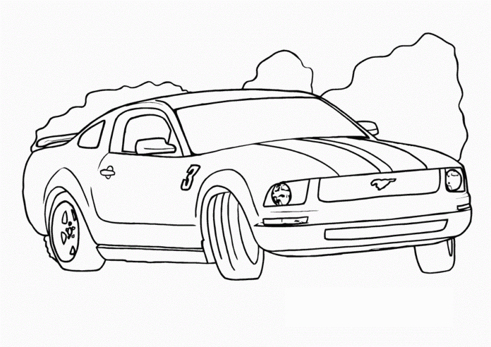 sportig Ford Mustang bild att skriva ut