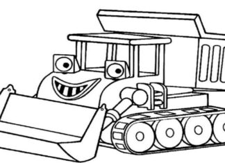 bulldozer from the bob builder cartoon printable picture