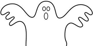 spooky ghost printable picture