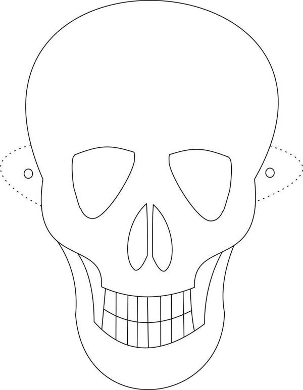 Csontváz maszk nyomtatható kép