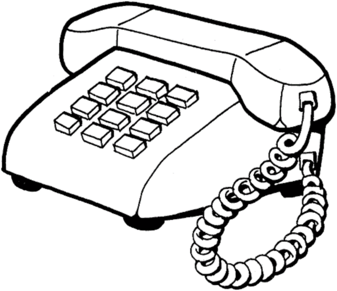 telefon stacjonarny obrazek do drukowania