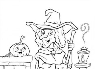 Witch in the kitchen picture to print