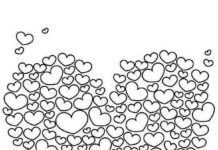 Many hearts printable picture