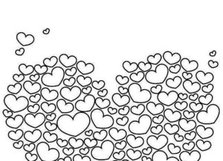 Many hearts printable picture
