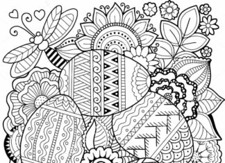 easter egg mandala picture to print