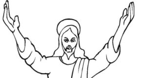 jesus' opstigning billede til udskrivning