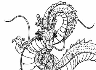 imagem imprimível de serpente de bola de dragão