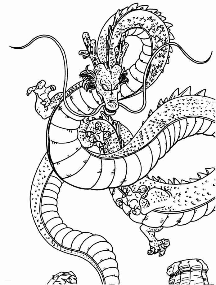 imagem imprimível de serpente de bola de dragão