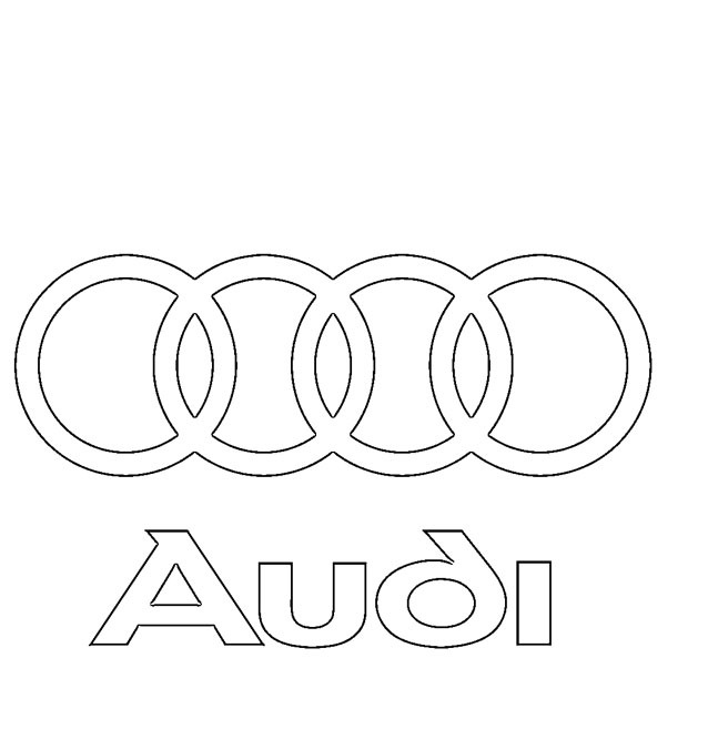 Audi logotyp badge som kan skrivas ut bild