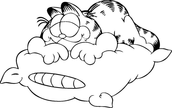 Garfield obrázek k vytisknutí