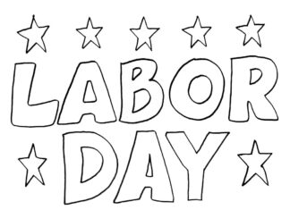 labor day sign english printable picture