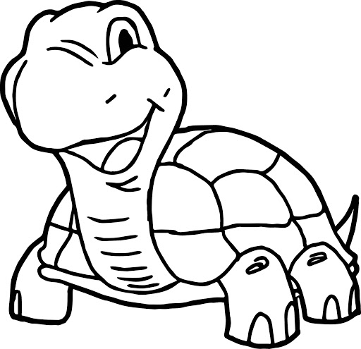 eine Schildkröte aus einem Märchenbild zum Ausdrucken
