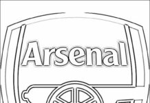 Escudo del Arsenal de Londres para colorear