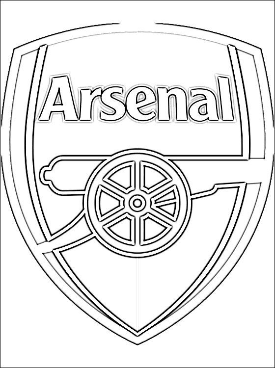 Arsenal London crest coloring book to print