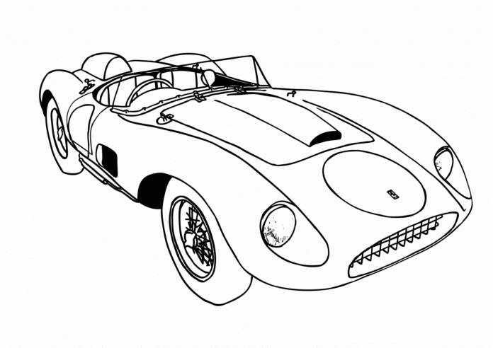 Livre à colorier Aston Martin vieux modèle à imprimer