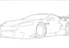 Aston Martin racing car coloring book to print
