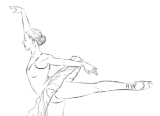 Imagem para impressão da bailarina