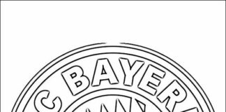 Bayern Munich logo coloring book to print