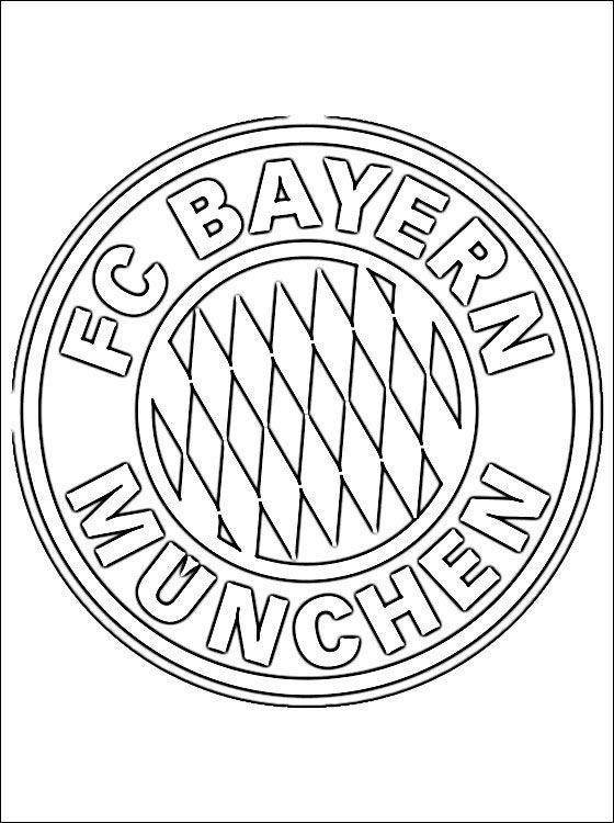 Bayern Munich logo coloring book to print