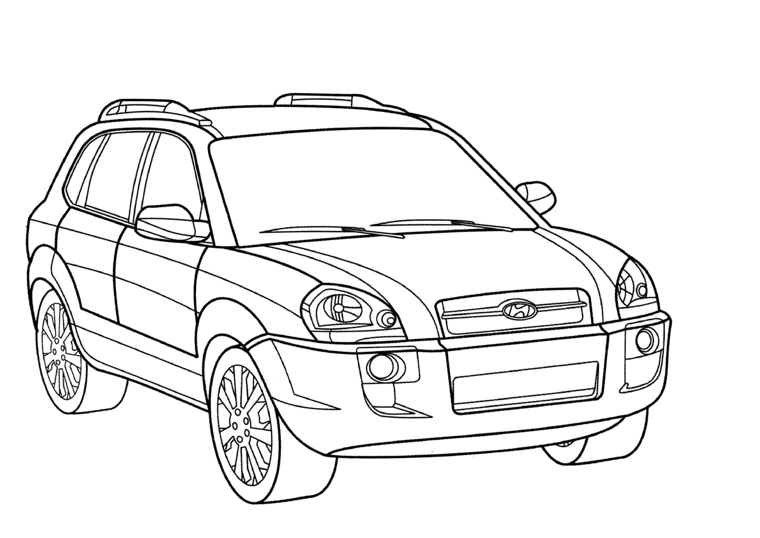 Hyundai Tuscon coloring book to print and online