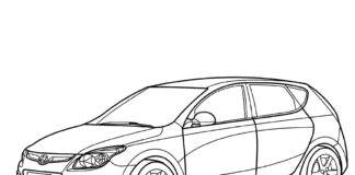 Livre à colorier Hyundai i30 à imprimer